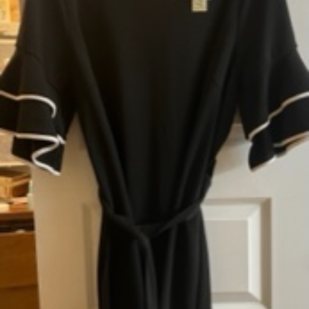 Black Belted shift dress